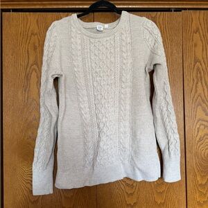 Gap 100% Cotton Women's Cream Cable Knit Sweater